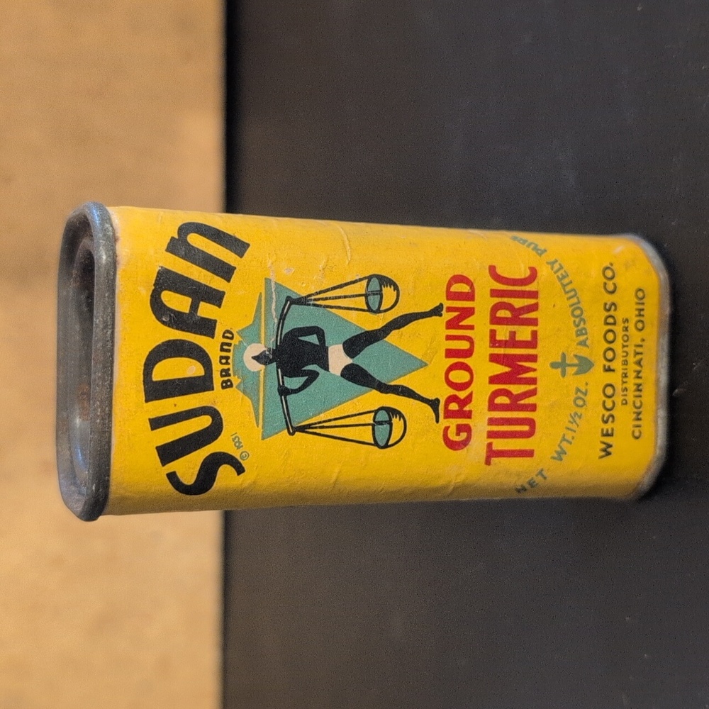 Vintage Sudan Brand Ground Turmeric Tin